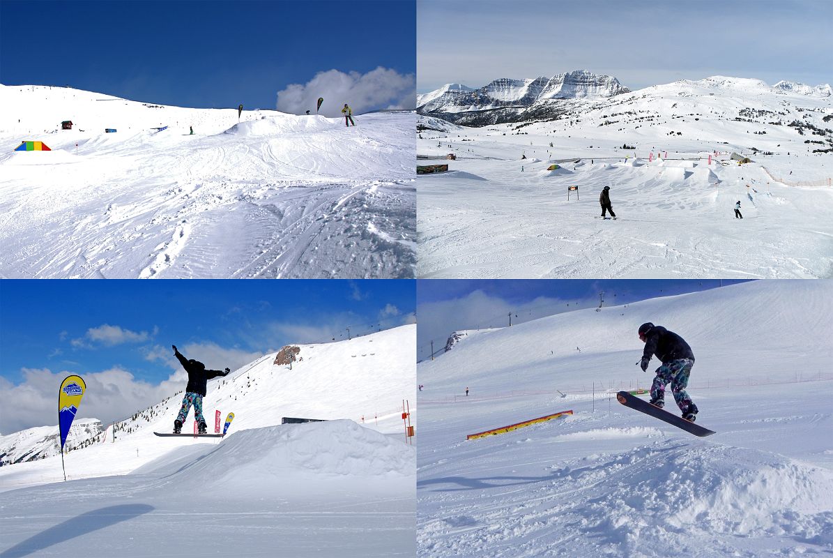 12B Peter Ryan On Jumps In The Terrain Park At Banff Sunshine Ski Area